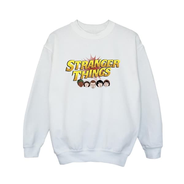 Netflix Pojkar Stranger Things Comic Heads Sweatshirt