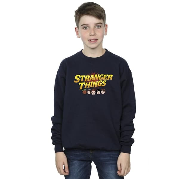 Netflix Pojkar Stranger Things Comic Heads Sweatshirt
