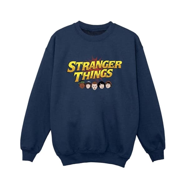 Netflix Pojkar Stranger Things Comic Heads Sweatshirt
