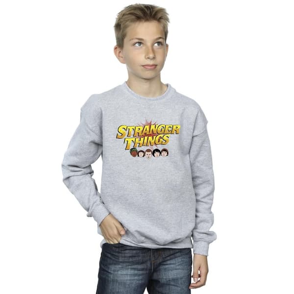 Netflix Pojkar Stranger Things Comic Heads Sweatshirt