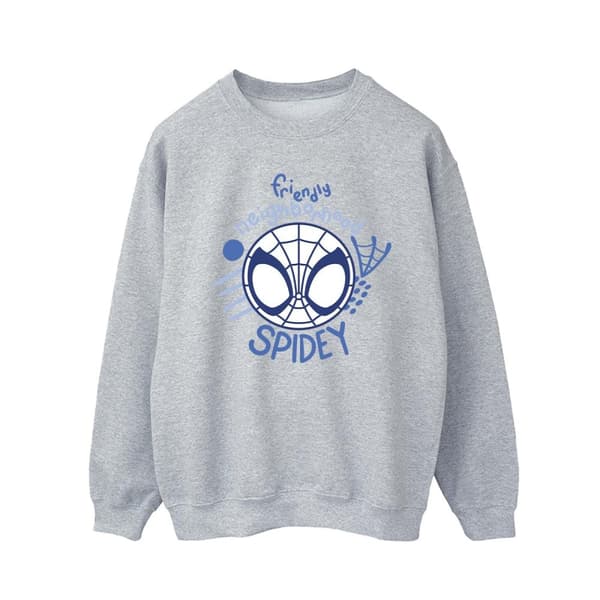 Marvel Mens Spidey And His Amazing Friends Neighbourhood Sweatshirt Sports Grey 5XL