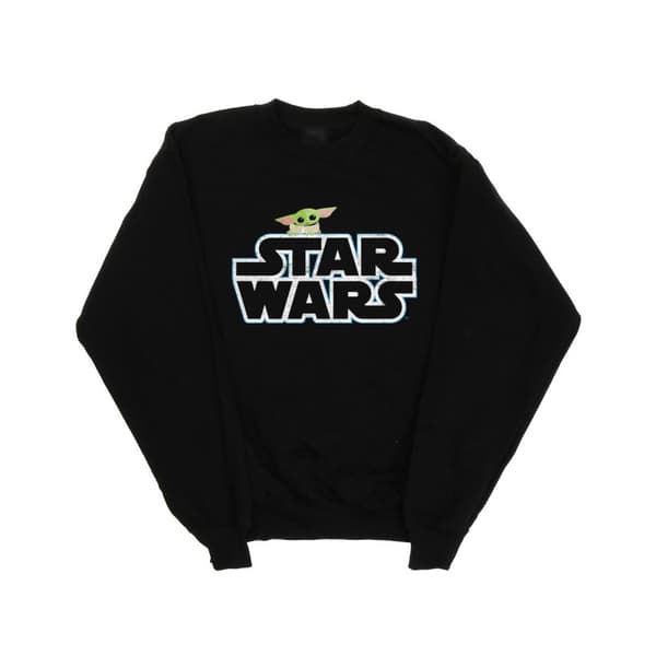 Star Wars Mens The Mandalorian The Child Logo Sweatshirt Black 5XL