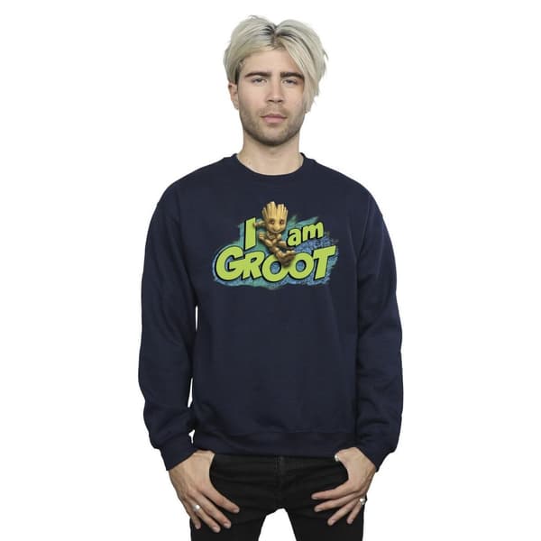 Marvel Mens Guardians Of The Galaxy I Am Groot Jumping Sweatshirt