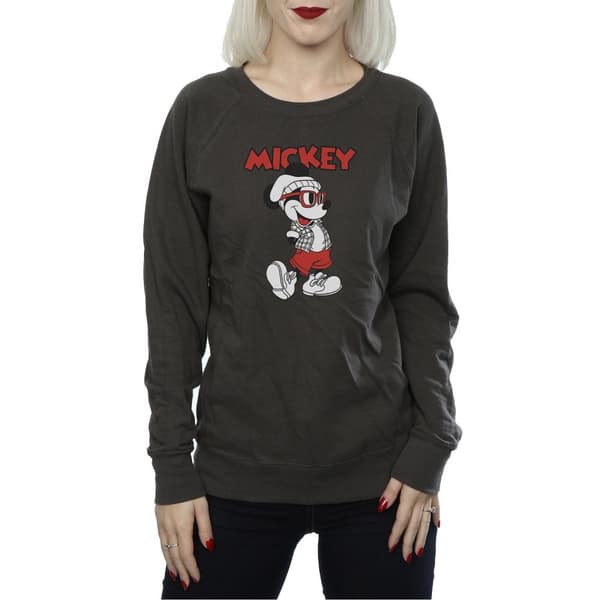 Disney Womens/Ladies Mickey Mouse Hipster Sweatshirt