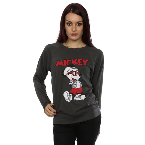 Disney Womens/Ladies Mickey Mouse Hipster Sweatshirt