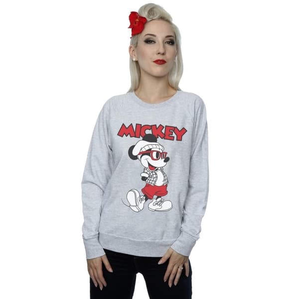 Disney Womens/Ladies Mickey Mouse Hipster Sweatshirt