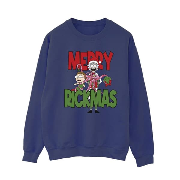Rick And Morty Dam/Tjej Merry Rickmas Sweatshirt