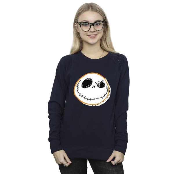 Disney Womens/Ladies The Nightmare Before Christmas Jack Face Sweatshirt