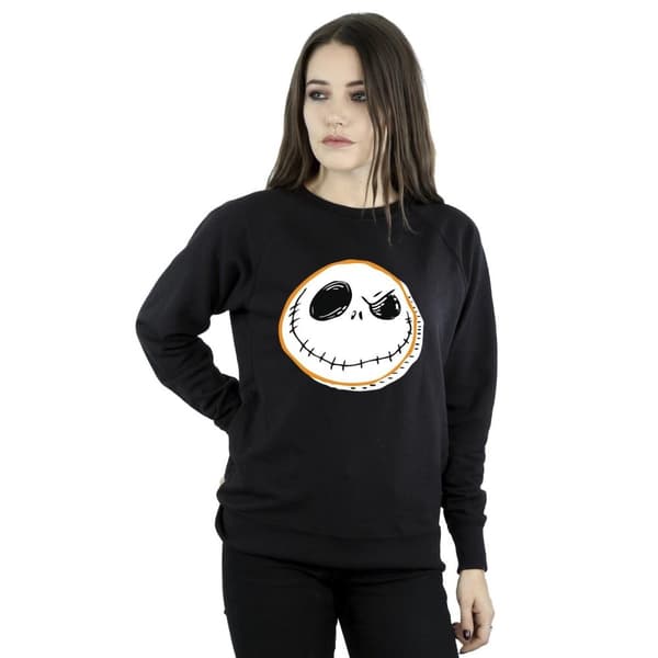 Disney Womens/Ladies The Nightmare Before Christmas Jack Face Sweatshirt