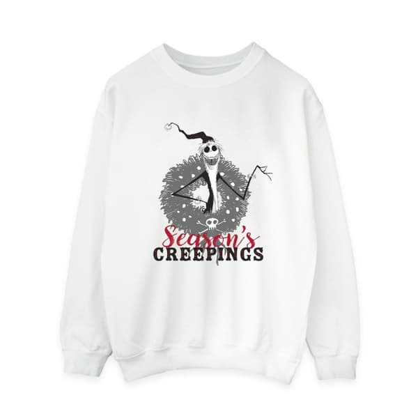 Disney Womens/Ladies The Nightmare Before Christmas Seasons Creepings Wreath Sweatshirt