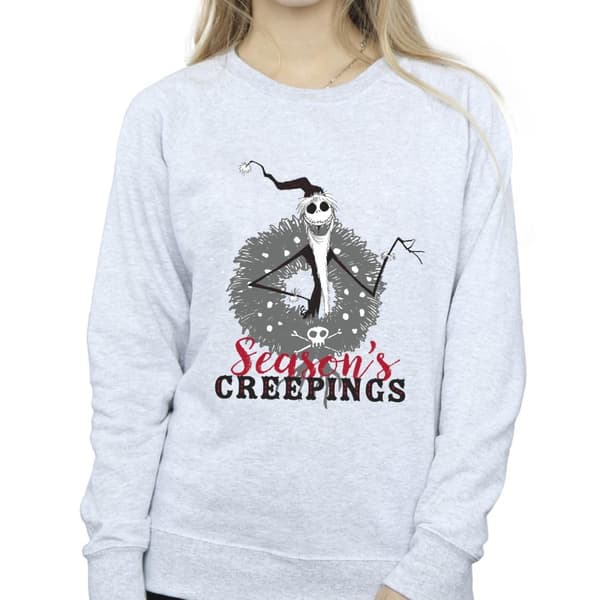 Disney Dam/Tjej The Nightmare Before Christmas Årstidernas krypande kransar Sweatshirt