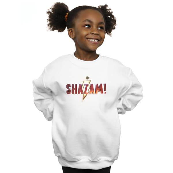 DC Comics Sweatshirt med Shazam-filmlogotyp för flickor