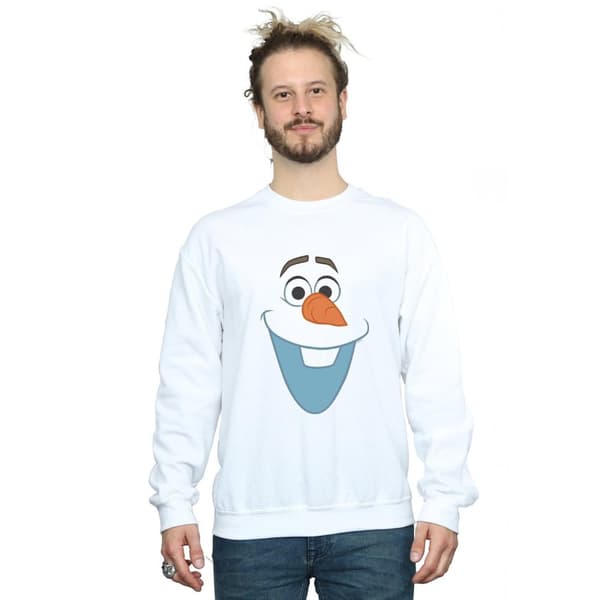 Disney Mens Frozen Olaf Face Sweatshirt