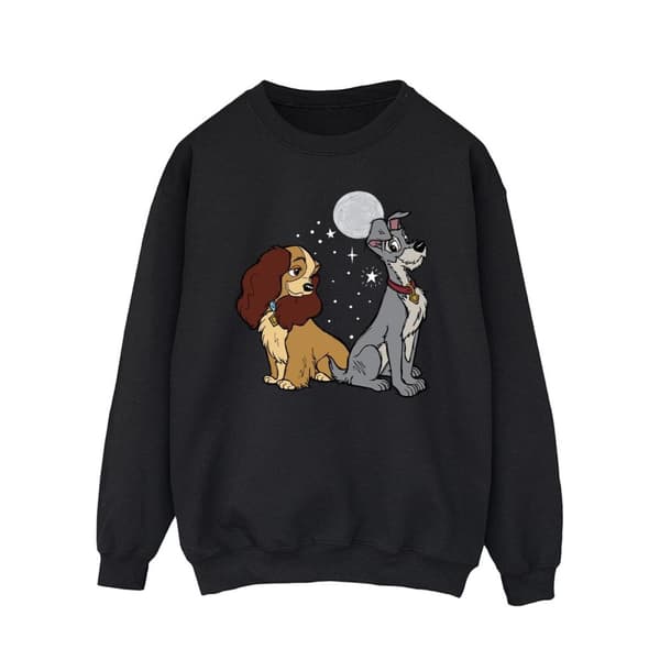 Disney Mens Lady And The Tramp Moon Sweatshirt