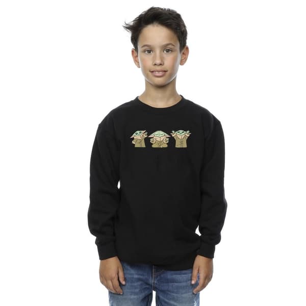Star Wars Boys The Mandalorian Grogu Poses Sweatshirt