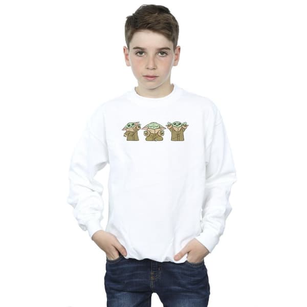 Star Wars Boys The Mandalorian Grogu Poses Sweatshirt