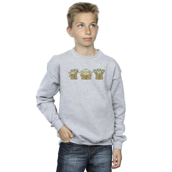 Star Wars Boys The Mandalorian Grogu Poses Sweatshirt