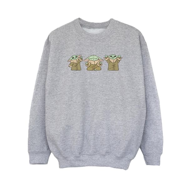 Star Wars Boys The Mandalorian Grogu Poses Sweatshirt