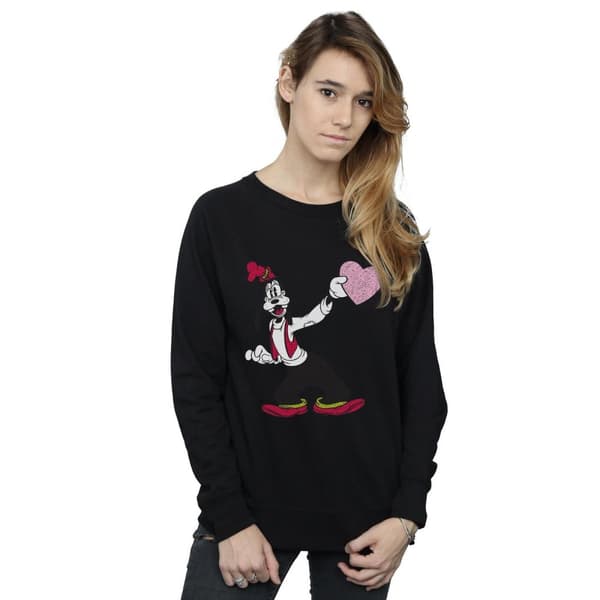 Disney Dam/Tjej Goofy Love Heart Sweatshirt