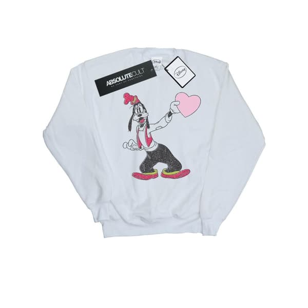 Disney Dam/Tjej Goofy Love Heart Sweatshirt