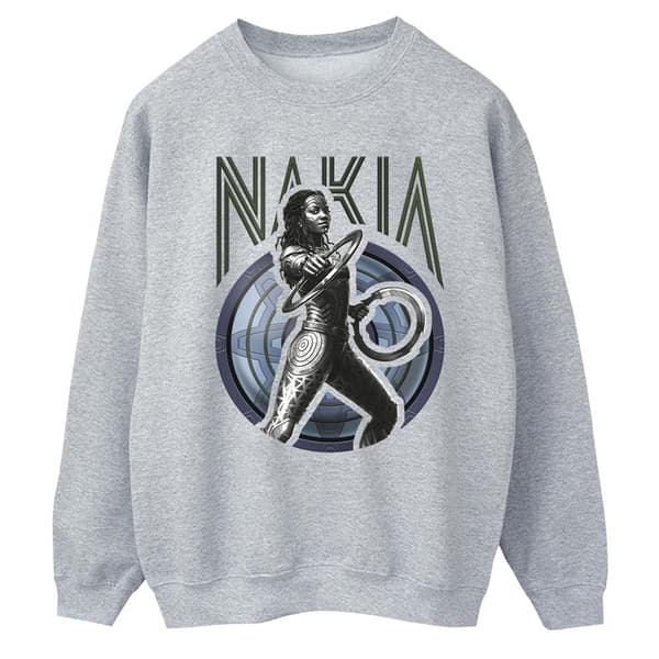 Marvel Womens/Ladies Wakanda Forever Nakia Shield Sweatshirt Sports Grey M