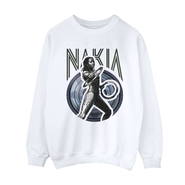 Marvel Womens/Ladies Wakanda Forever Nakia Shield Sweatshirt White M