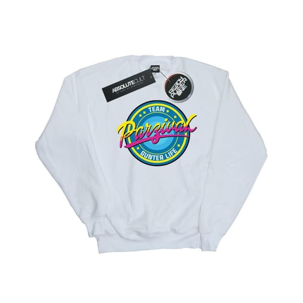 Ready Player One Girls Team Parzival Sweatshirt White 12-13 Years