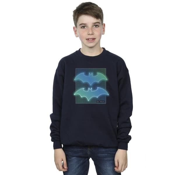 DC Comics Batman-sweatshirt med rutnät och gradient för pojkar