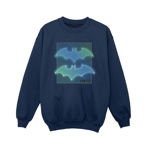 DC Comics Batman-sweatshirt med rutnät och gradient för pojkar