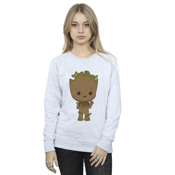 Marvel Womens/Ladies I Am Groot Chibi Wave Pose Sweatshirt