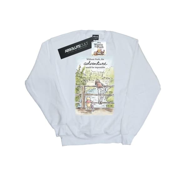 Disney Mens Winnie The Pooh Adventure Sweatshirt White S