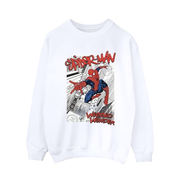 Marvel Womens/Ladies Spider-Man Sketch City Sweatshirt