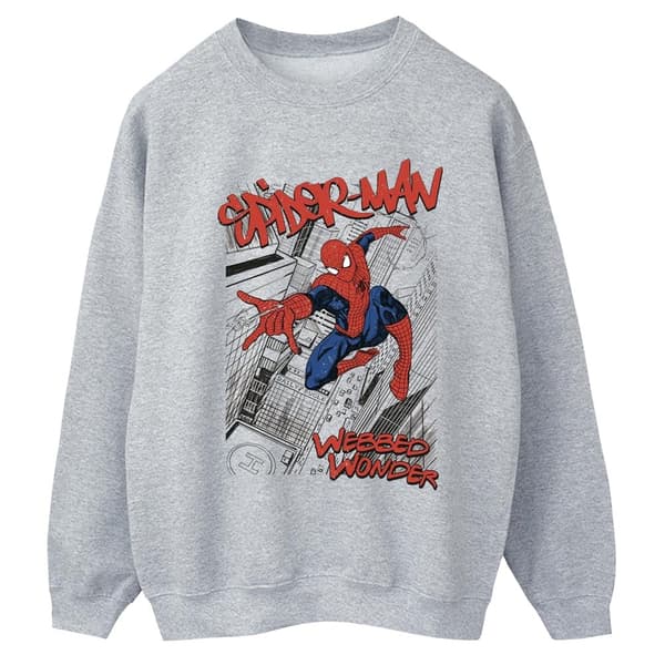 Marvel Womens/Ladies Spider-Man Sketch City Sweatshirt