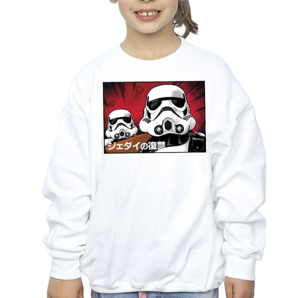 Star Wars Japansk sweatshirt med stormtrooper för flickor