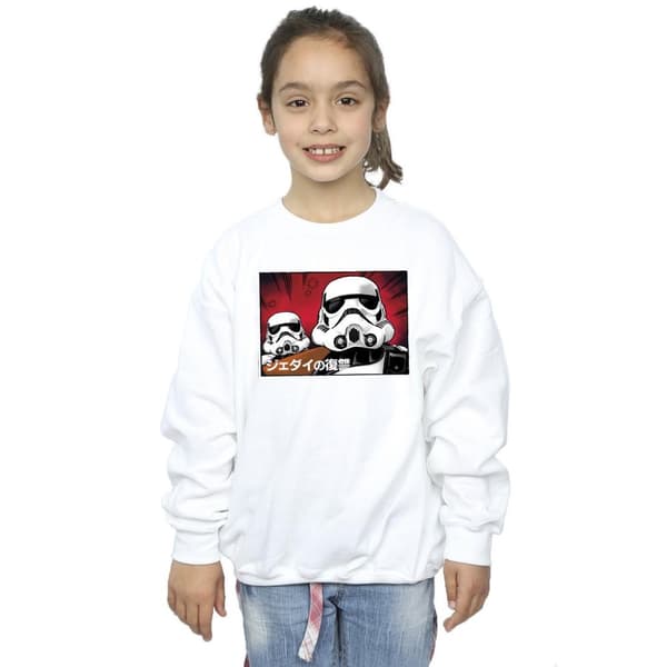 Star Wars Japansk sweatshirt med stormtrooper för flickor