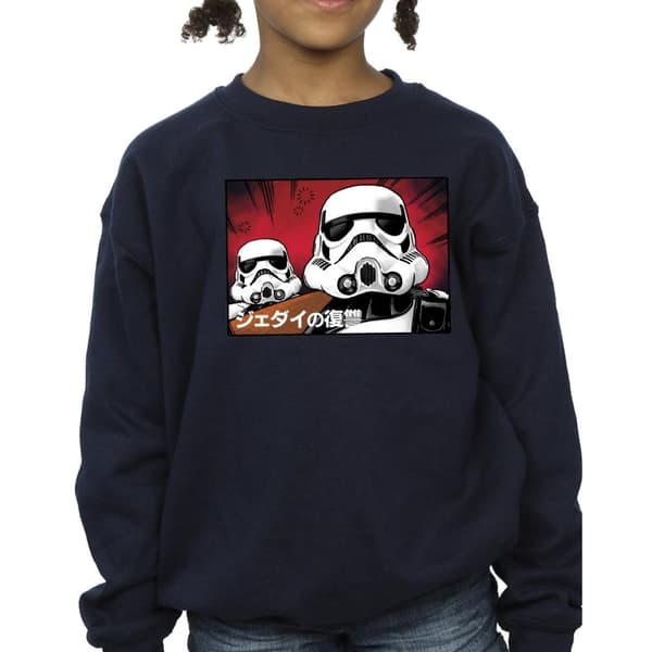 Star Wars Japansk sweatshirt med stormtrooper för flickor