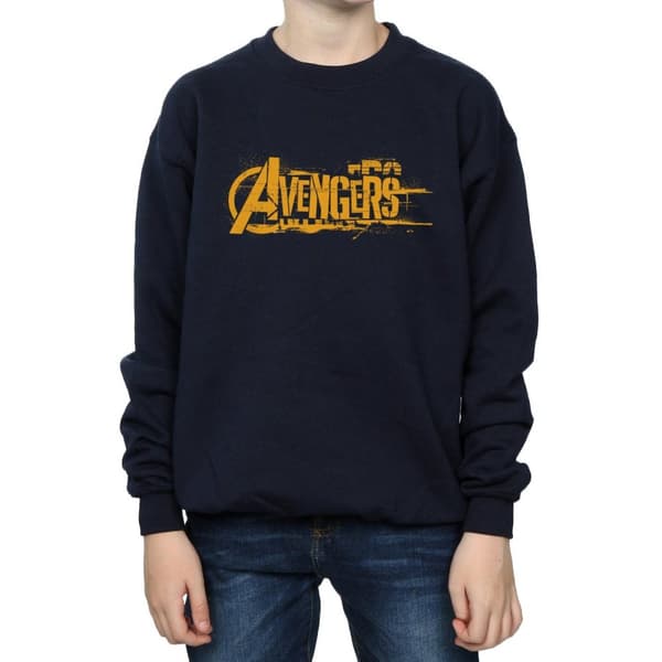 Marvel Boys Avengers Infinity War Orange Logo Sweatshirt