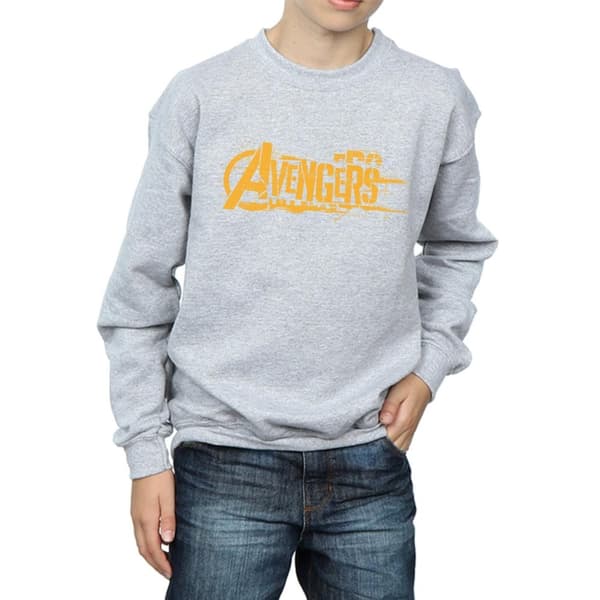 Marvel Boys Avengers Infinity War Orange Logo Sweatshirt