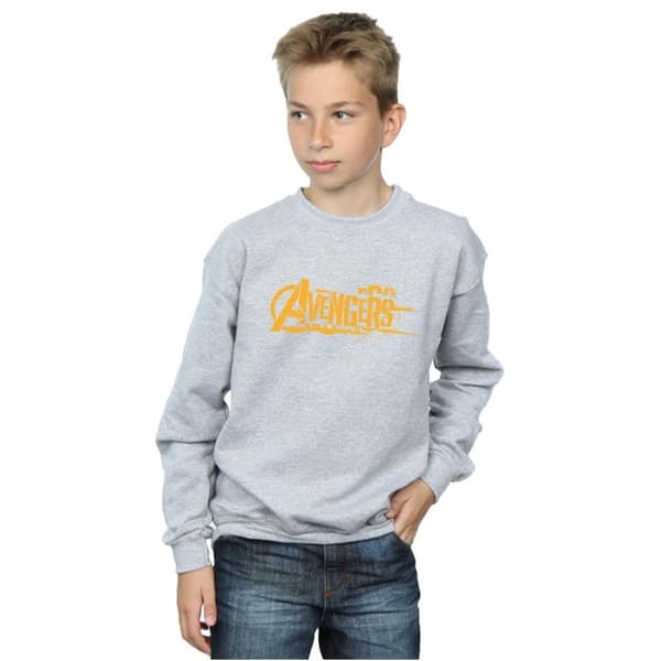 Marvel Boys Avengers Infinity War Orange Logo Sweatshirt