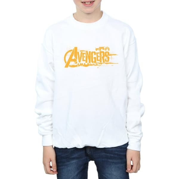 Marvel Boys Avengers Infinity War Orange Logo Sweatshirt