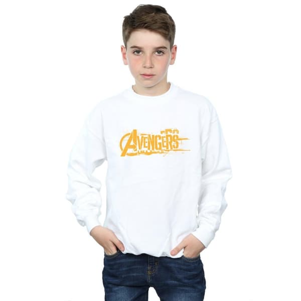Marvel Boys Avengers Infinity War Orange Logo Sweatshirt