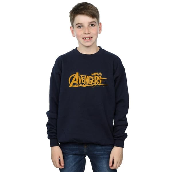 Marvel Boys Avengers Infinity War Orange Logo Sweatshirt