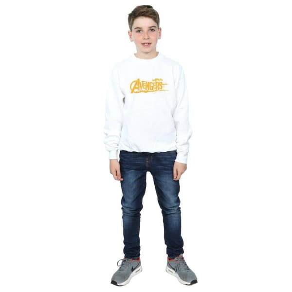 Marvel Boys Avengers Infinity War Orange Logo Sweatshirt