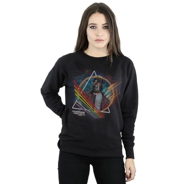 Marvel Dam/Tjej Guardians Of The Galaxy Neon Star Lord Maskerad Sweatshirt