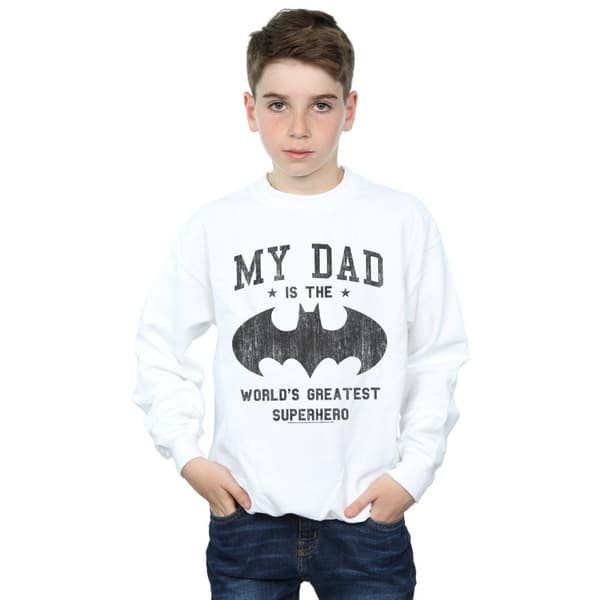 DC Comics Boys Batman My Dad Is A Superhero Sweatshirt