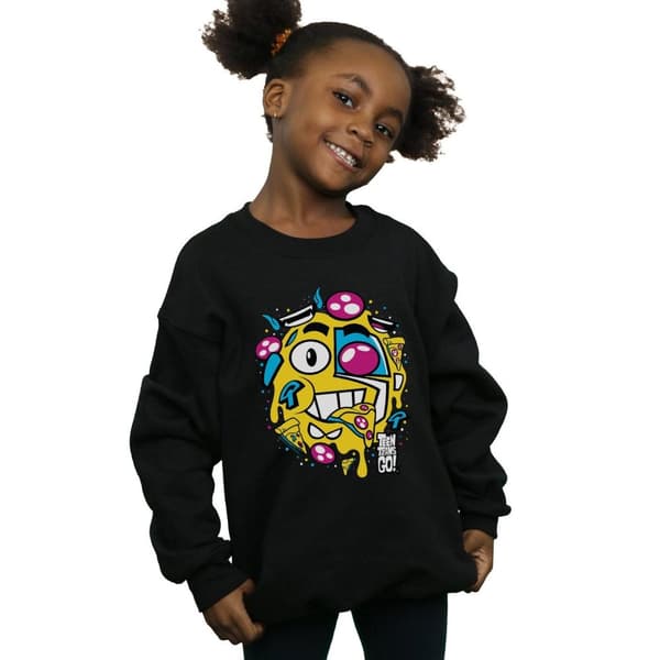 DC Comics Girls Teen Titans Go Pizza Face Sweatshirt