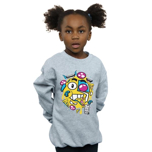 DC Comics Girls Teen Titans Go Pizza Face Sweatshirt