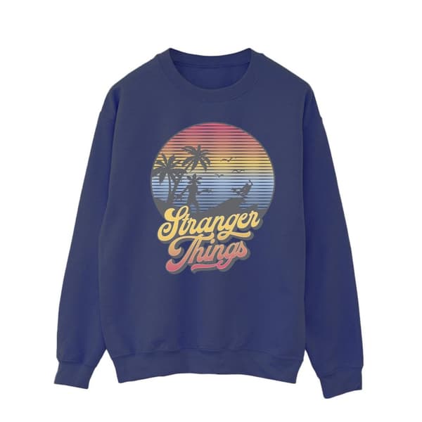 Netflix Mens Stranger Things LA Gradient Sweatshirt Navy Blue XXL