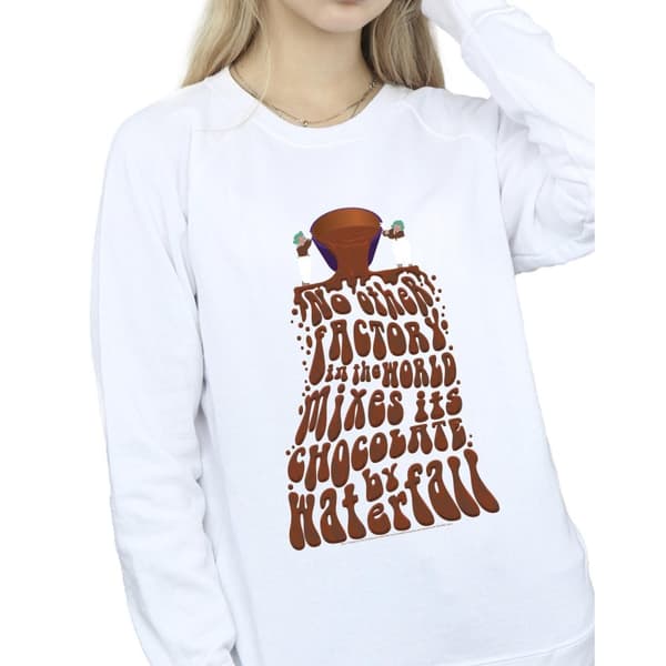Willy Wonka Womens/Ladies Chocolate Waterfall Sweatshirt