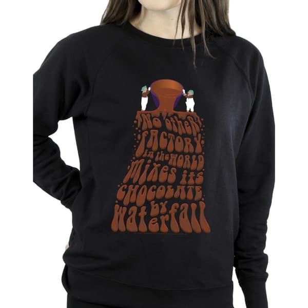 Willy Wonka Womens/Ladies Chocolate Waterfall Sweatshirt